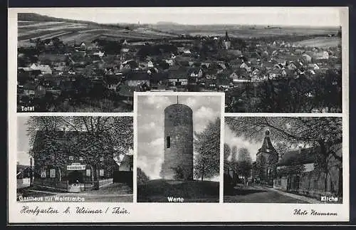 AK Hopfgarten b. Weimar, Gasthaus zur Weintraube, Inh. Karl Mäder