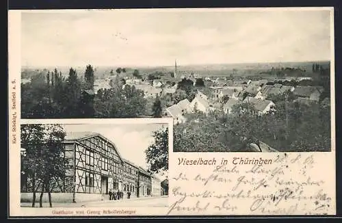 AK Vieselbach /Thür., Gasthaus von Georg Schollenberger