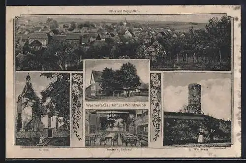 AK Hopfgarten / Thür., Werners Gasthof zur Weintraube, Wartturm