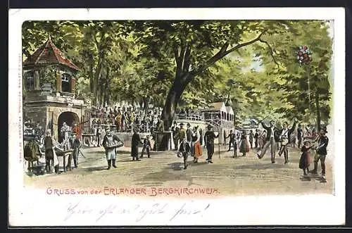 Künstler-AK Erlangen, Volksfest Bergkirchweih