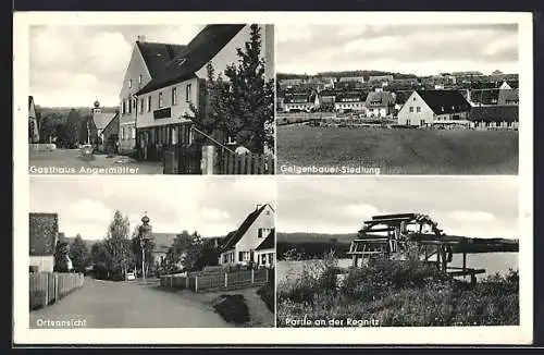 AK Bubenreuth bei Erlangen, Gasthaus Angermüller v. Willi Angermüller, Partie an der Regnitz, Geigenbauer-Siedlung