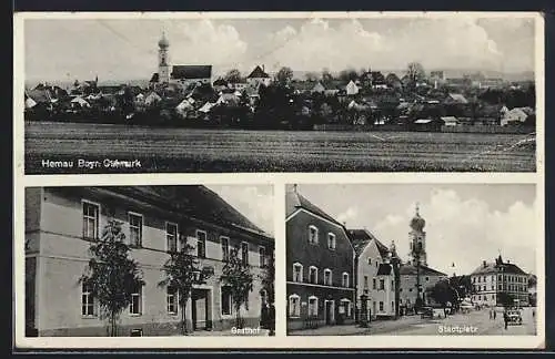 AK Hemau, Totalansicht, Gasthaus, Stadtplatz