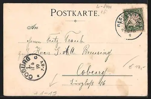 AK Die regierenden Fürsten des Thurn und Taxis`schen Hauses, Residenz-Jubiläum 1898