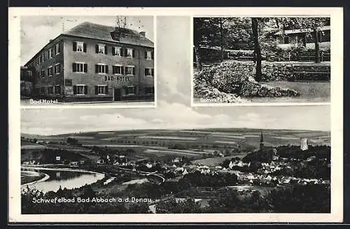 AK Bad Abbach, Bad-Hotel, Schwefelquellen, Panoramaansicht