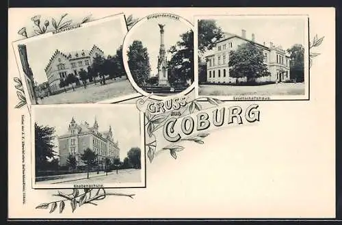 AK Coburg, Gesellschaftshaus, Mädchenschule, Knabenschule