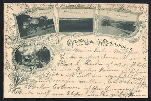 AK Eutin, Gasthof Wilhelmshöhe mit Garten, Eutiner See und Kellersee
