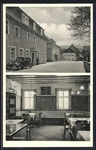 AK Steinwiesen / Obfr., Gasthof zur Post, Gastzimmer, Aussen- u. Innenansicht