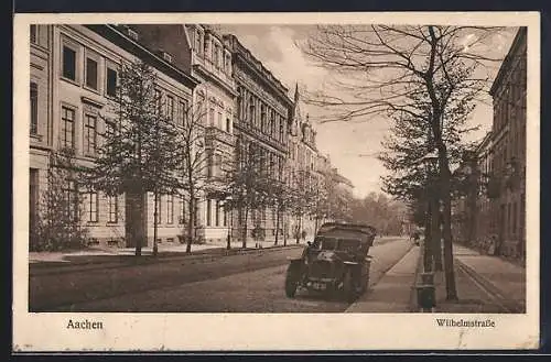 AK Aachen, Wilhelmstrasse mit Mehrfamilienhäusern