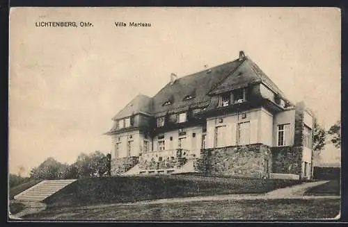 AK Lichtenberg / Oberfranken, Ansicht der Villa Marteau