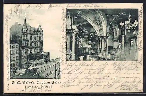 AK Hamburg-St. Pauli, Restaurant Austern-Salon, Inh. G. A. Kolbe