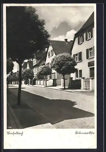 AK Vieselbach, Bismarckstrasse mit Geschäft