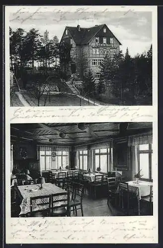 AK Nauendorf / Thür., Gasthaus Stiefelburg, Speisesaal