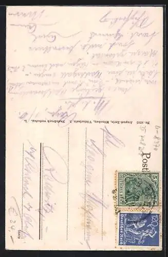 AK Regen, Gasthof zur Post, Bezirksamt und Kirche