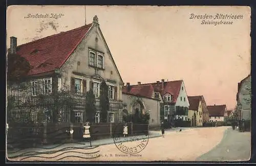 AK Dresden-Altstriesen, Partie in der Geisingstrasse