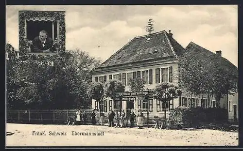 AK Ebermannstadt-Breitenbach, Gasthaus Zum goldenen Engel, Bes. Wolfgang Müller