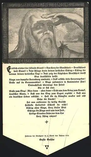 Künstler-AK sign. Gusto Gräser: Jahrleiter für 1915 zur Genesung des Deutschen