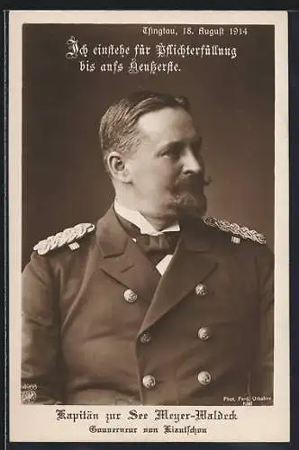 AK Tsingtau, Kapitän zur See Meyer-Waldeck, Governeur von Kiautschau, 1914