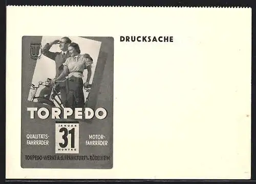 AK Reklame für Torpedo-Fahrräder