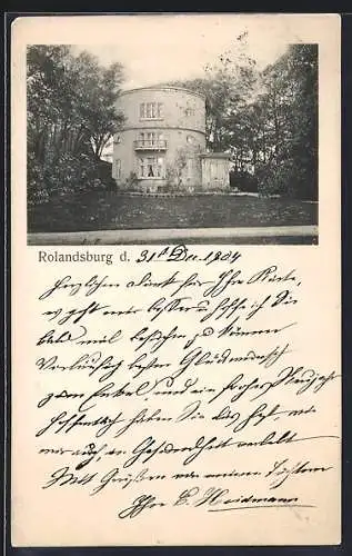 AK Hamburg-Altona, Rolandsburg mit Garten, Bauhaus