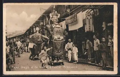 AK Shanghai, Paper Images at the head of a Funeral Procession