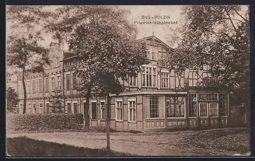 AK Bad-Polzin, Friedrich-Wilhelmsbad mit Garten