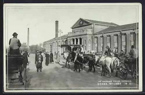 AK Changchun, The Changchun Station, Bahnhof