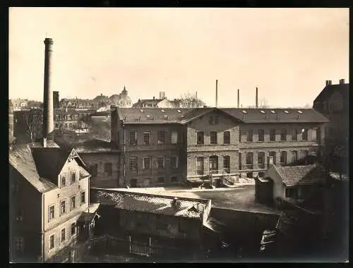 5 Fotografien Kurt Grimm, Nürnberg, Werk der Firma Lüscher u. Bomper Watte und Verbandstoff Fabrik, Werksräume