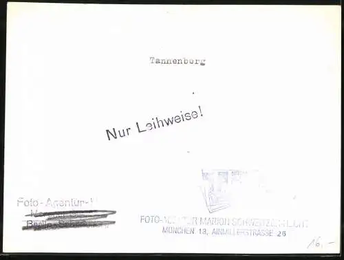 Fotografie unbekannter Fotograf, Ansicht Hohenstein / Olsztynek, Teilansicht des Tannenberg-Denkmal