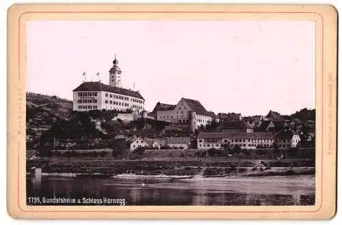 Fotografie Lautz, Darmstadt, Ansicht Gundelsheim, Teilansicht mit dem Schloss Hornegg