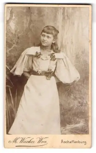 Fotografie M. Wacker Wwe., Aschaffenburg, Portrait einer jungen Frau