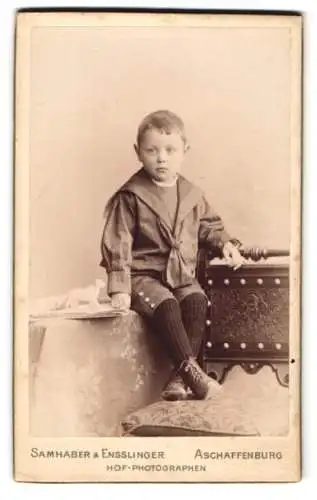 Fotografie Samhaber & Ensslinger, Aschaffenburg, Junge in Matrosenanzug