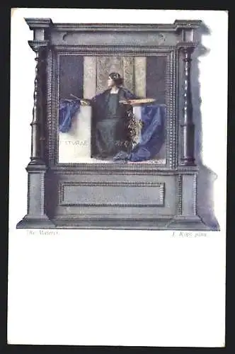 Künstler-AK sign. J. Köpf: Die Malerei