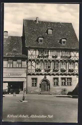 AK Köthen /Anhalt, Gaststätte Altdeutscher Hof