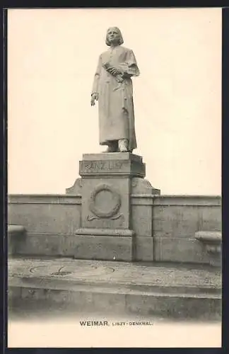 AK Weimar / Thüringen, Das Liszt-Denkmal