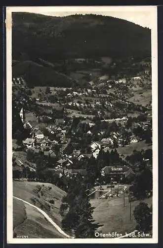 AK Ottenhöfen / Schwarzwald, Teilansicht mit Gasthof zum Sternen