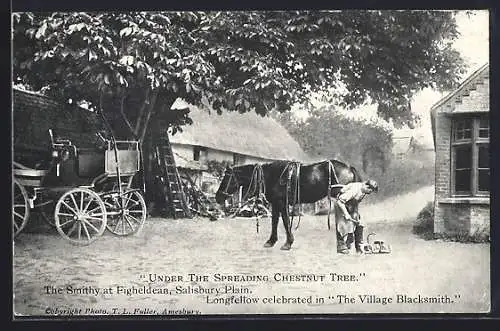 AK Figheldean, The Smithy an Figheldean, Under the spreading Chestnut Tree
