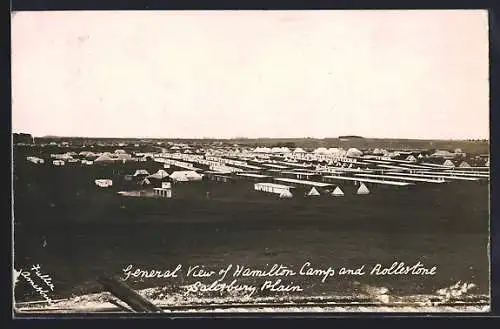 AK Salisbury Plain, General View of Hamilton Camp and Rollestone