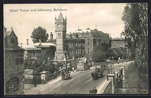 AK Salisbury, Chlock Tower and Infirmary, street scene