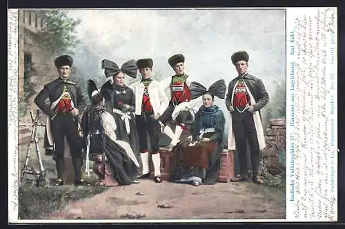 AK Hanauer aus Legelshurst in Tracht beim geselligen Beisammensein