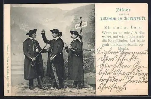 AK Männer aus dem Schwarzwald in Trachten
