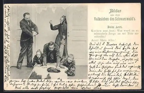 AK Schwarzwälder Familie beim Arzt