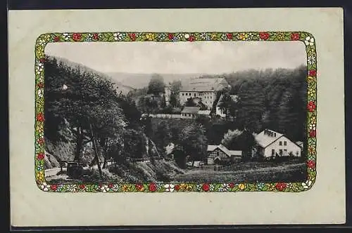 AK Gräfenthal /Thür. Wald, Schloss Wespenstein, Passepartout