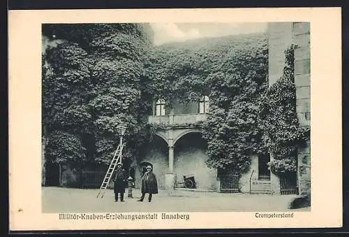AK Annaberg / Erzgebirge, Militär-Knaben-Erziehungsanstalt, Trompeterstand