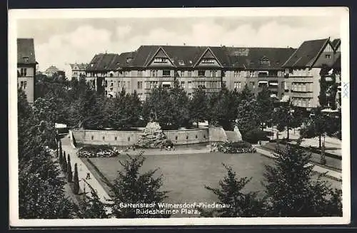 AK Berlin-Wilmersdorf-Friedenau, Blick über den Rüdesheimer Platz
