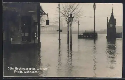 AK Köln, Hochwasser 1919, Friedrich Wilhelmstrasse