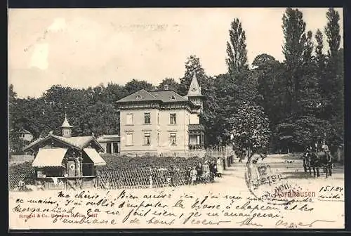 AK Nordhausen, Strassenpartie mit Kiosk