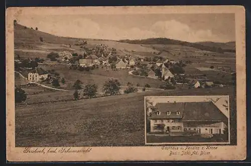 AK Gersbach / Baden, Gasthaus und Pension zur Krone, Panorama
