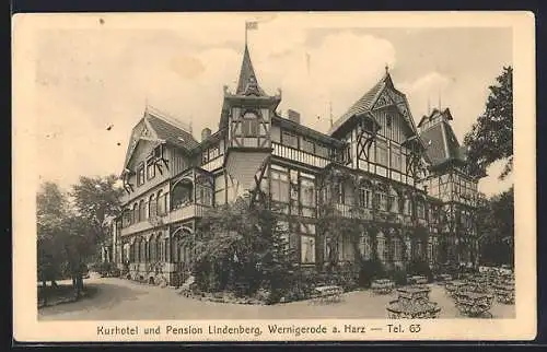 AK Wernigerode a. Harz, Kurhotel und Pension Lindenberg