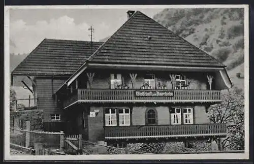 AK Rollsbach i. Wiesental, Gasthaus zum Auerhahn