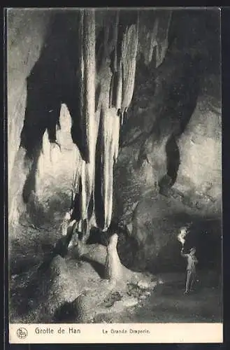 AK Grotte de Han, La Grande Draperie